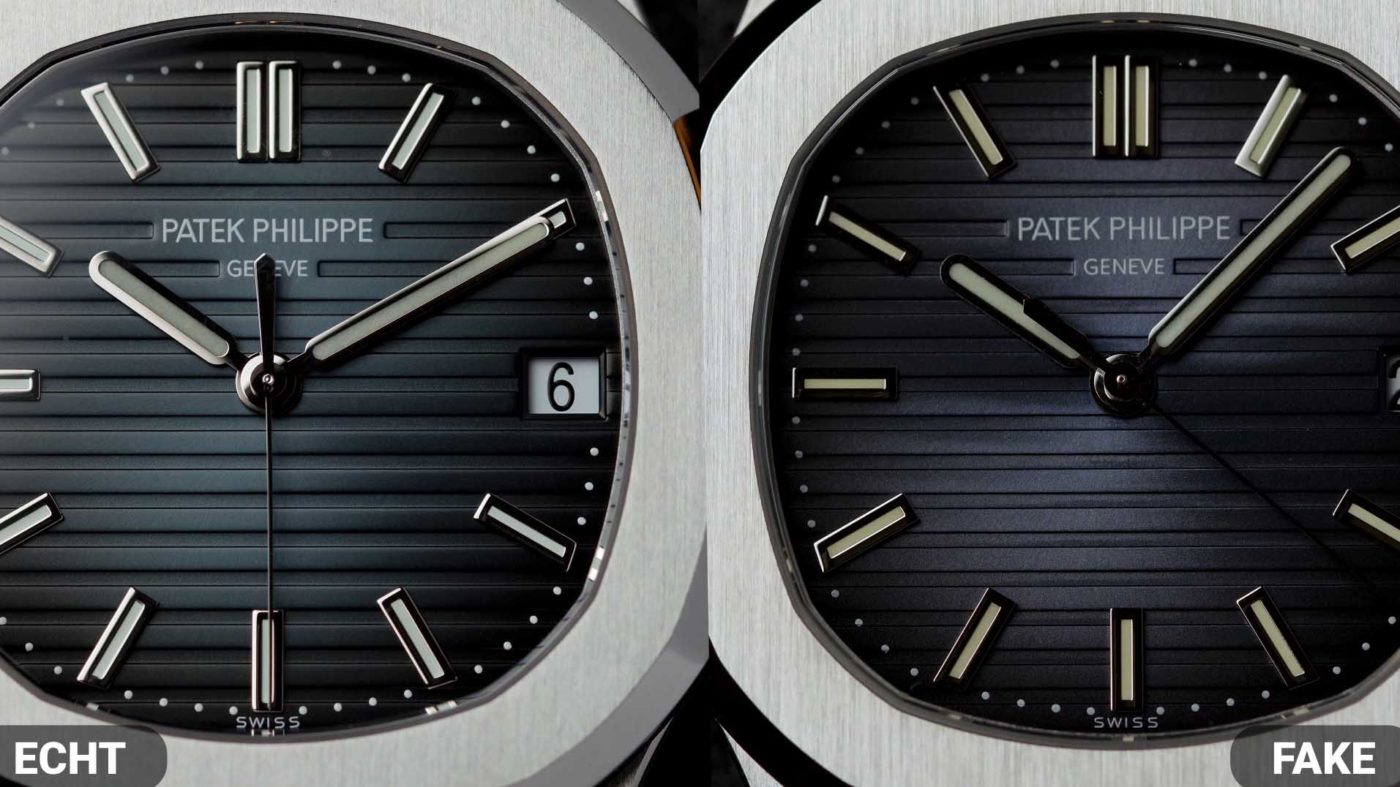 Zeiger Patek Philippe Nautilus Fake VS Real